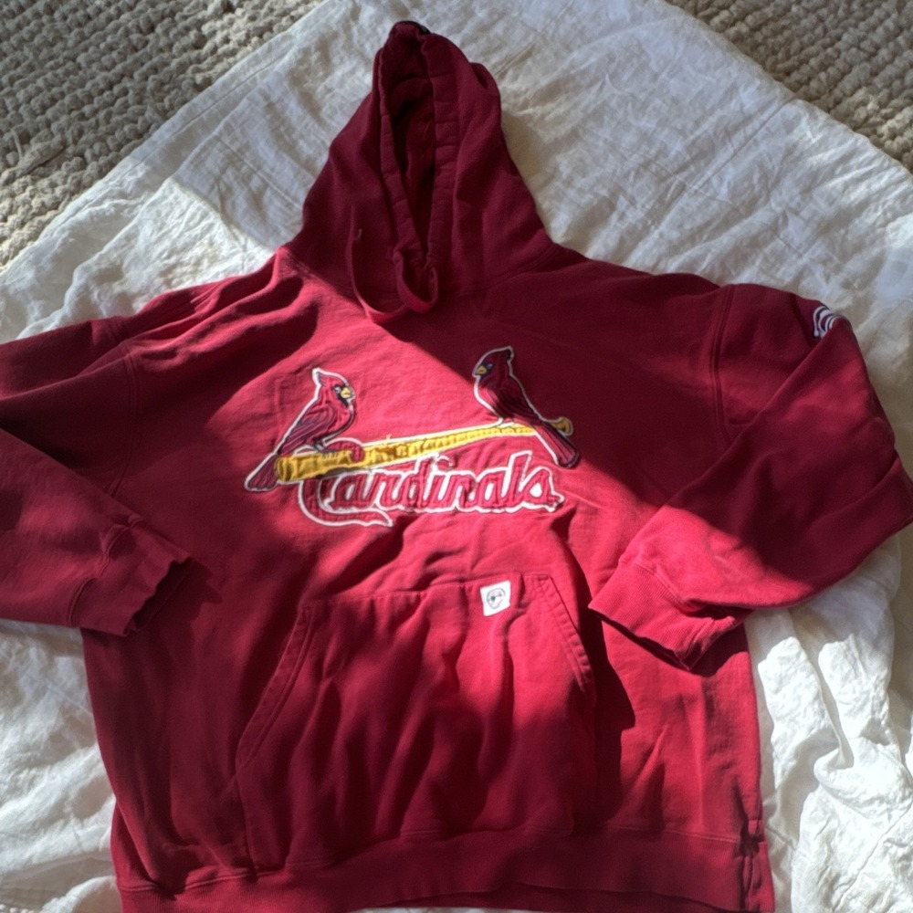 Stitches St. Louis Cardinals Hoodie 2XL Red MLB Baseball Pullover Sweatshirt